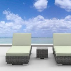 Urban Furnishing Boracay - 3pc Ultra Modern Wicker Patio Set