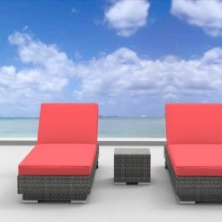 Urban Furnishing Boracay - 3pc Ultra Modern Wicker Patio Set