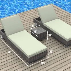 Urban Furnishing Boracay - 3pc Ultra Modern Wicker Patio Set