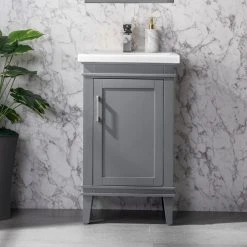 Www.urbanfurnishing.net Avery 20" Single Bathroom Vanity Set - Gray
