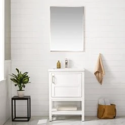 Www.urbanfurnishing.net All Bathroom Vanities Bailey 24" Single Bathroom Vanity Set - White