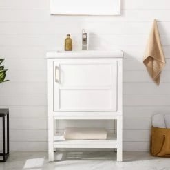 Www.urbanfurnishing.net All Bathroom Vanities Bailey 24" Single Bathroom Vanity Set - White