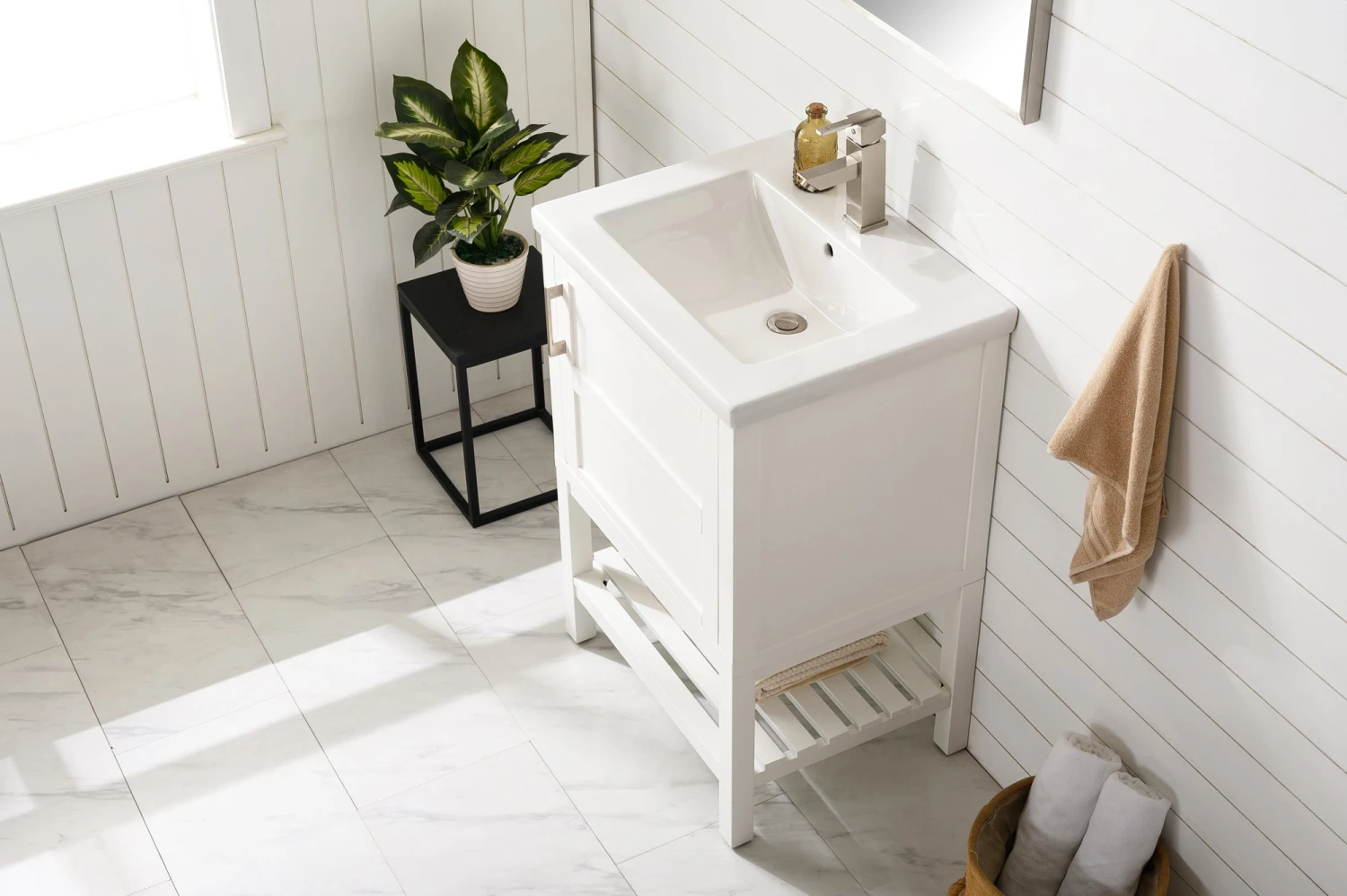 Www.urbanfurnishing.net All Bathroom Vanities Bailey 24" Single Bathroom Vanity Set - White 6 Www.urbanfurnishing.net All Bathroom Vanities Bailey 24" Single Bathroom Vanity Set - White