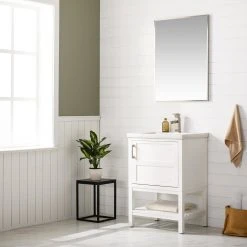 Www.urbanfurnishing.net All Bathroom Vanities Bailey 24" Single Bathroom Vanity Set - White 20 Www.urbanfurnishing.net All Bathroom Vanities Bailey 24