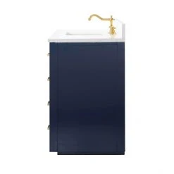 Www.urbanfurnishing.net All Bathroom Vanities Grace 48" Vanity Set With Carrara White Quartz Top - Navy Blue 34 Www.urbanfurnishing.net All Bathroom Vanities Grace 48