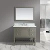 Www.urbanfurnishing.net Silvia 42" Vanity Set With White Italian Carrara Marble Top - Distressed Gray 2 Www.urbanfurnishing.net Silvia 42" Vanity Set With White Italian Carrara Marble Top - Distressed Gray