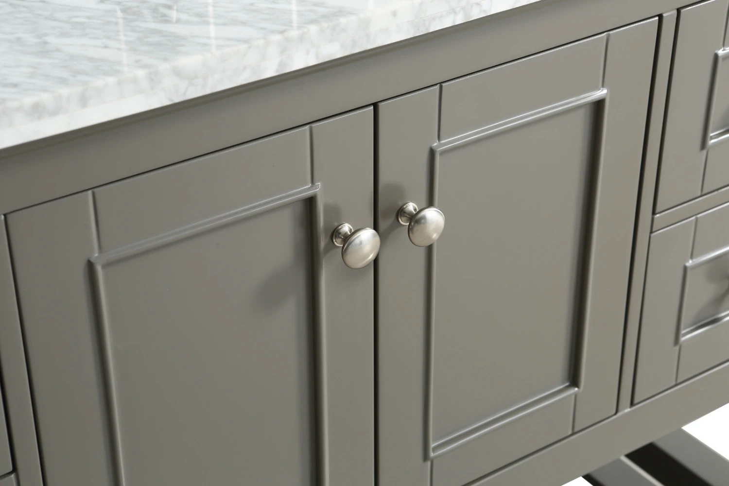 Www.urbanfurnishing.net All Bathroom Vanities Silvia 48" Vanity Set With White Italian Carrara Marble Top - Distressed Gray 9 Www.urbanfurnishing.net All Bathroom Vanities Silvia 48" Vanity Set With White Italian Carrara Marble Top - Distressed Gray
